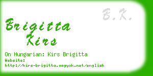 brigitta kirs business card